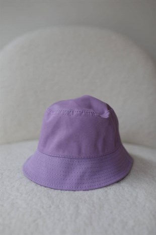 Bucket Düz Kadın Şapka - LİLA