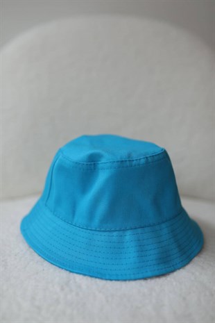 Bucket Düz Kadın Şapka - TURKUAZ