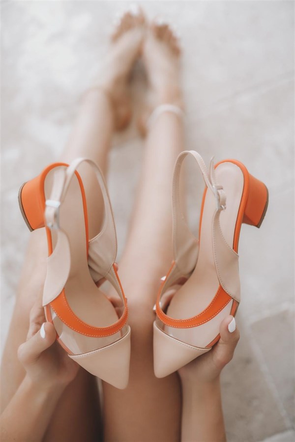 Love Renkli Topuklu Kadın Ayakkabı - BEJ